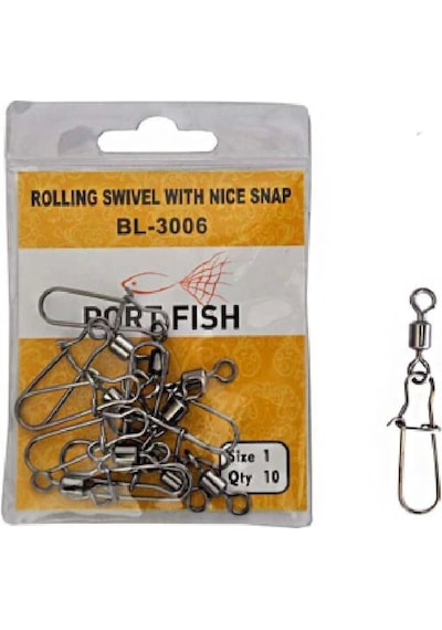 Portfish Bl-3006 Yuvarlak Kancalı Fırdöndü No:5 - Standart