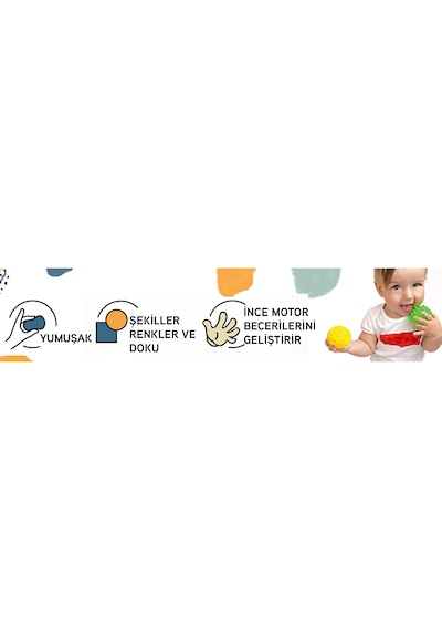 Hugamama Sensory Duyusal Bebek Topları: 6'lı Set