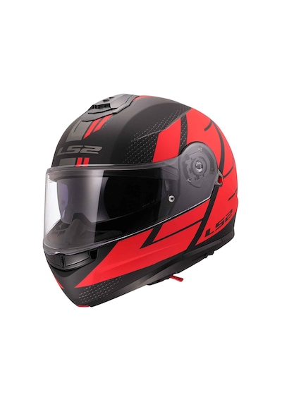 Ls2 Strobe 2 Code Çene Açılır Kask Mat Siyah Kırmızı