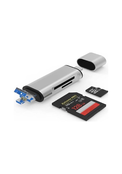 3in1 Taşınabilir Type C Usb Kart Okuyucu Mikro Sd Kart Çevirici Dönüştürücü Adaptör