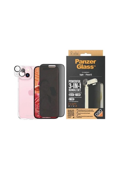 Apple Uyumlu iPhone 15 Uwf Privacy Bundle Ekran & Kamera Koruyucu Kapak