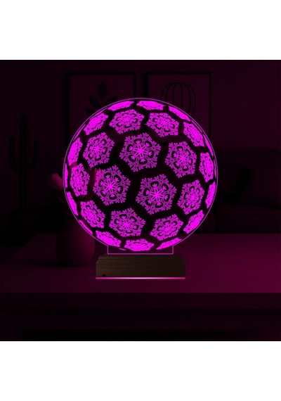 Luvivia Kar Tanesi 3d Lamba - Masa Gece Lambası Şeffaf