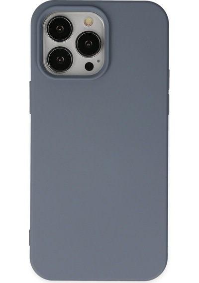 Newface - 112 - Apple iPhone Uyumlu 14 Pro Kılıf Nano İçi Kadife Silikon - Csmo-tex - - Gri