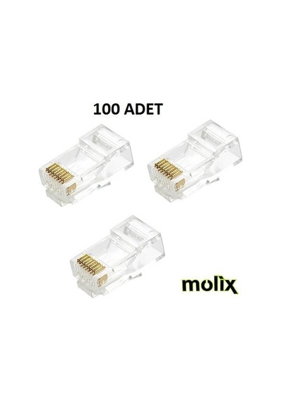 100 Adet Cat-5 Rj45 Jack Network Uç Ethernet Jak İnternet Uç Jak