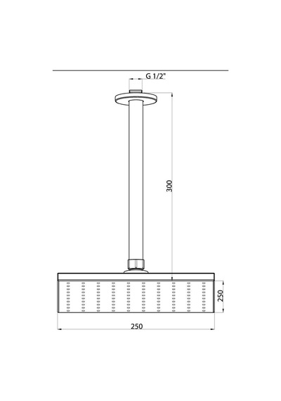 Gpd Ankastre Duş Başlığı Tavandan 250X250 Ads15 Diğer