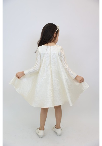 Xo Kids Kız Çocuk Elbise 3-10 Yaş 2920 Ekru