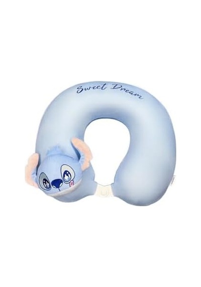 Mınıso Lilo & Stitch Lisanslı Hafızalı Boyun Yastığı, 2020143410106 Açık Indigo