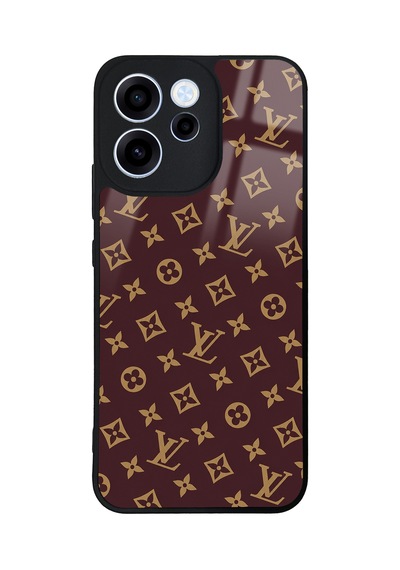 Oppo Reno 15f Red Lv Tasarımlı Glossy Telefon Kılıfı Kırmızı