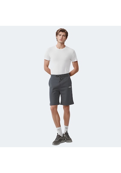 Slazenger VELVELA I Erkek Cepli Koyu Gri Şort