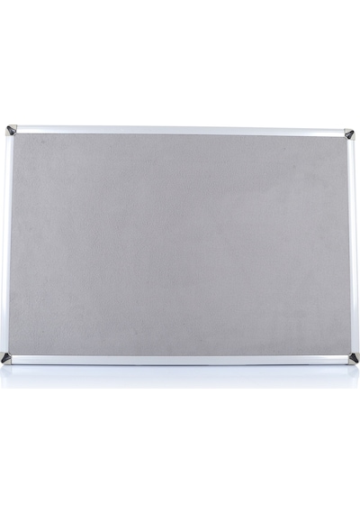 90x120 Duvara Monte Kumaşlı Pano Metal Çerçeveli Gri