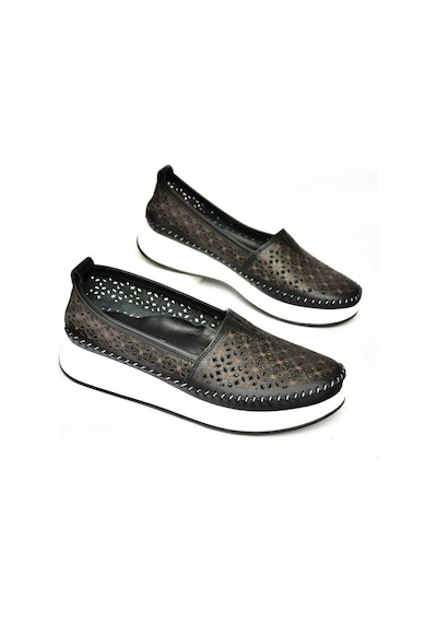 Fox Shoes S540011503 Siyah Hakiki Deri Kadın Ayakkabı Siyah