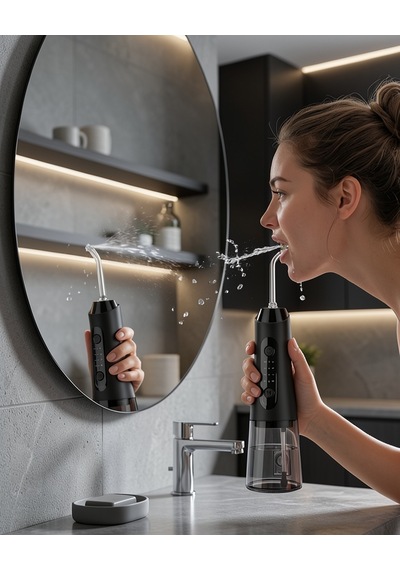 Şarjlı Ağız Duşu 320 Ml Su Tanklı 4 Modlu Uczzzamf11ağızduşusiyah