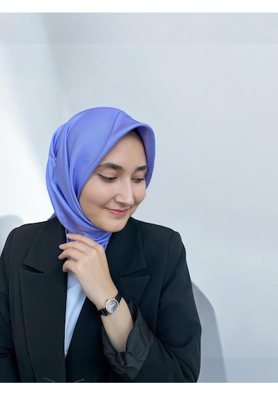 Armine Lila Düz Renk Tivil İpek Eşarp 10d02-84 Çok Renkli