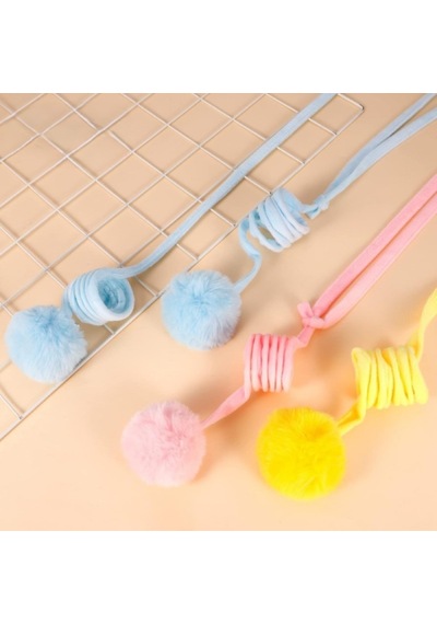 5 Adet Elastik Yaylı Asılabilir Peluş Kedi Oyuncağı