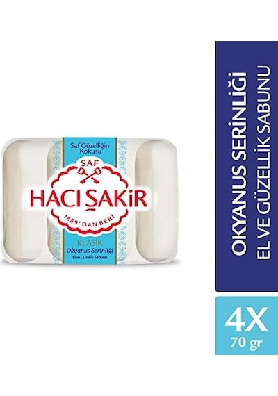 Klasik Okyanus Serinliği El Ve Güzellik Sabunu 4x70 Gr Acı Badem