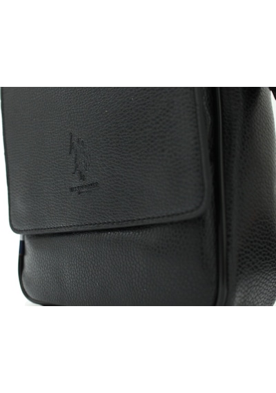 U.S. Polo Assn. Plevr 8431 Us Polo Assn Suni Deri Erkek Portföy Çanta-Siyah