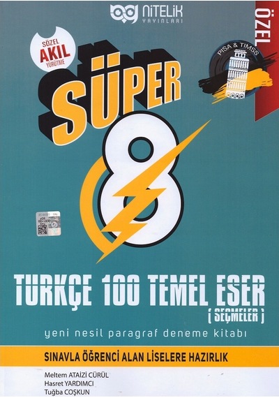 Nitelik 8.Sınıf Yeni Nesil Süper Türkçe 100 Temel Eser Paragraf D