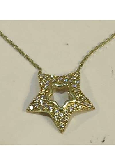 8 Ayar Yıldız Altın Kolye-2 54Gm-42Cm-Zincirde Altın