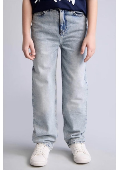 Defacto %100 Pamuk Loose Fit Açık Mavi Erkek Çocuk Jean Pantolon H2152a8/nm39