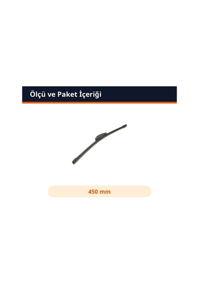 Trobus Universal Ön Cam Muz Silecek Süpürgesi 450 Mm