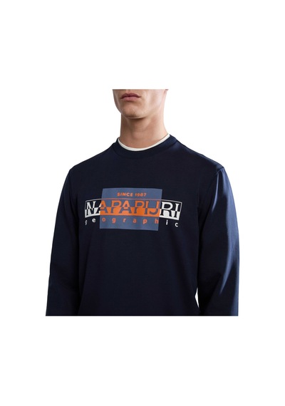 Napapijri B-smallwood C Erkek Mavi Sweatshirt 22409 Lacivert