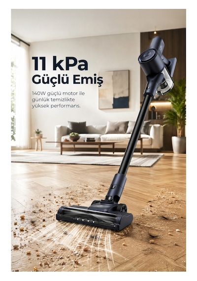 Pirantech ES-98 170 W Kablosuz Dikey Süpürge