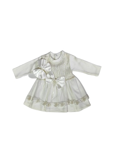 kız bebek elbise beyaz  n0 4