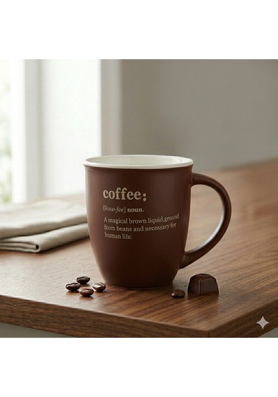 Mien Lory Motto Porselen Kupa 370 Cc - Modern Tasarım Kahve Ve Nescafe Kupası Renkli