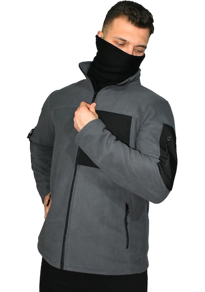 Mysia Outdoor Avcı Tipi Polar Mont Kalın Polar, Antrasit Cepli, Termal Outdoor Mont Antrasit