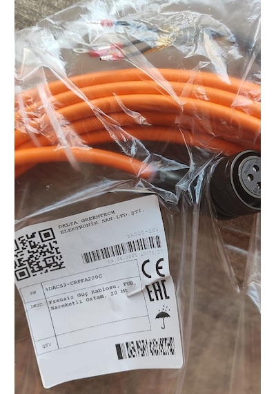 Delta %dacs3-crpfa220c ,asd-b3 2kw..4.5kw Pur/20mt Frensiz Servo Güç Kablo