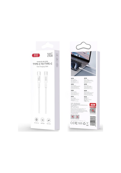 Özel Seri Xo Nb-q298 240w Type-c To Type-c 1 Metre Cihaz Aksesuarı Güç Aktarımı Ev