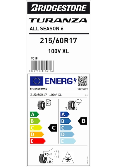 Bridgestone Turanza All Season 6 XL 215/60 R17 100v Dört Mevsim Lastiği 2026
