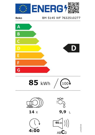 Beko BM 5145 WF 7 Programlı 14 Kişilik Bulaşık Makinesi