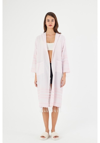 Mulberry Katya Peştemal Bornoz Banyo Ve Plaj Elbisesi Pembe