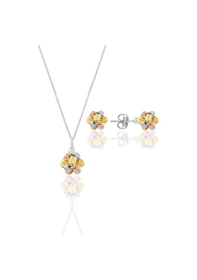 Gümüş Altın Yaldızlı, Rodaj Ve Rose Renkli Dorissa Dorica Top Kol