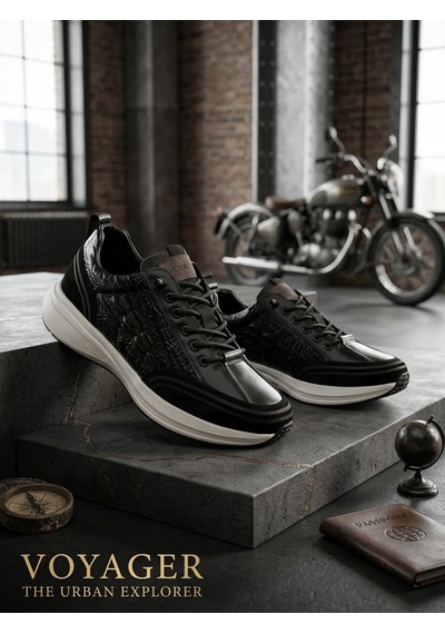 Voyager Erkek Kışlık Su Geçirmez Kaydırmaz Ve Esnek Taban Ortopedik İç Astar. Hakiki Deri Günlük Tarz Sneaker siyah Voyager Erkek Kışlık Su Geçirmez Kaydırmaz Ve Esnek Taban Ortopedik İç Astar. Hakiki Deri Günlük Tarz Sneaker siyah