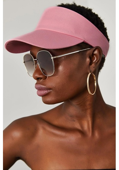 Shopiolog Unisex Uv Koruyucu Vizör Kasket Siperlik Tenis Şapka - Pembe