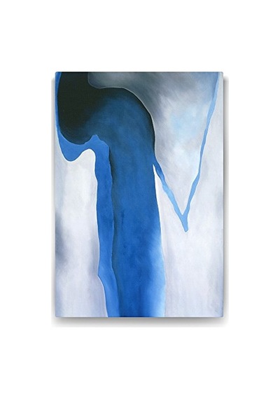 Georgia Okeeffe - Siyah Mavi Ve Gri Tablosu - 70x100cm
