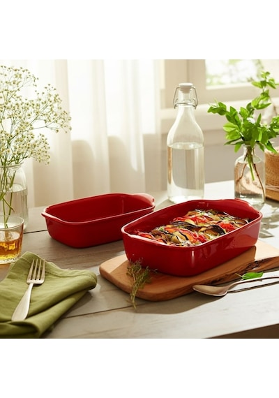 Emile Henry Eh349892 Fırın Kabı Seti Kırmızı 29 X 19 - 36 X 23 Cm Kırmızı