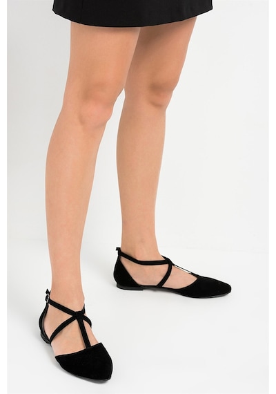 Fox Shoes Siyah Kadın Babet D726537302 Siyah