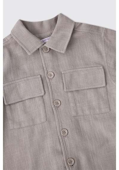 Panço Erkek Çocuk Gri Düğmeli Ceket 2611BK22010
