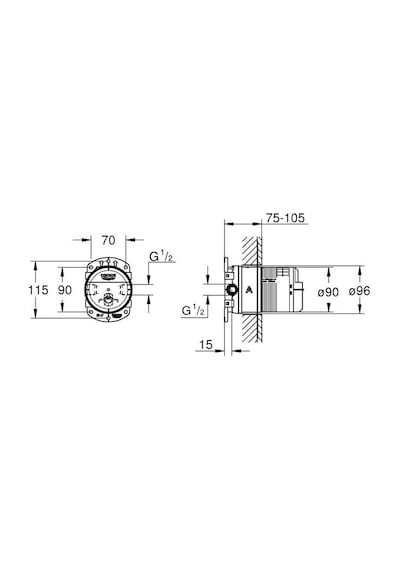 Grohe Rainshower Evrensel Sert Kutu. 1/2 26483000 Mavi