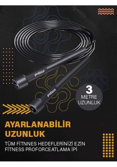 Force Atp-3000 Siyah Atlama İpi