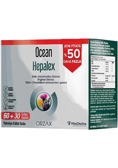 Ocean Hepalex 60 Softjel Kapsül - %50 Daha Fazla