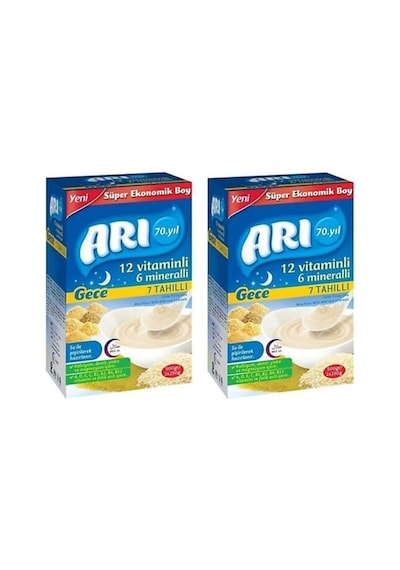 Arı Mama Gece 7 Tahıllı Kaşık Maması 500 Gr 2 Paket