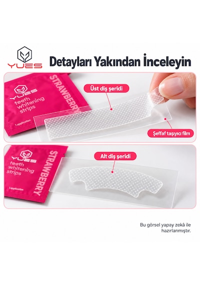 Yues Nt-fs Çilek Aromalı Diş Beyazlatma Bandı 14 Şerit 7 Uygulama
