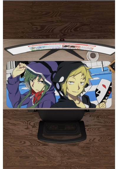 Kagerou Project Kaymaz Dikişli Kauçuk Oyuncu Mousepad V1 - 90x40 Xxl Gaming Mouse Pad Fare Altlığı
