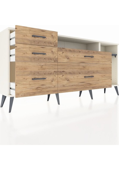 Arges Konsol 2 Raflı 5 Çekmeceli 176x30x83 Aytaşı-antrasit/çam Antrasit/çam Arges Konsol 2 Raflı 5 Çekmeceli 176x30x83 Aytaşı-antrasit/çam Antrasit/çam