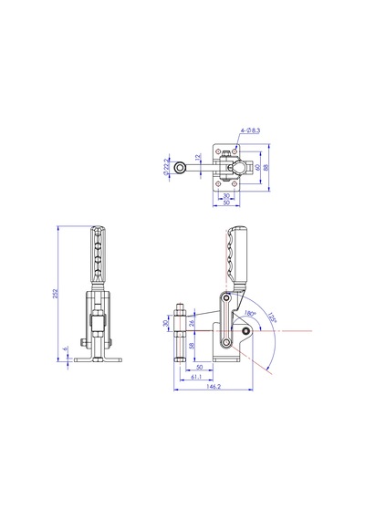 Goodhand Gh-71225 Ağır Hizmet Tipi Geçiş Kelepçesi 1200 Kg Kapa