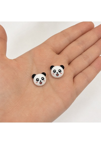 Sevimli Panda Figürlü Çocuk Küpe Renkli Parlak Tasarım Hediye